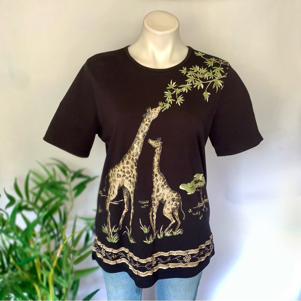 v i n t a g e :: Adorable Slouchy Giraffe Animal Tunic T-Shirt